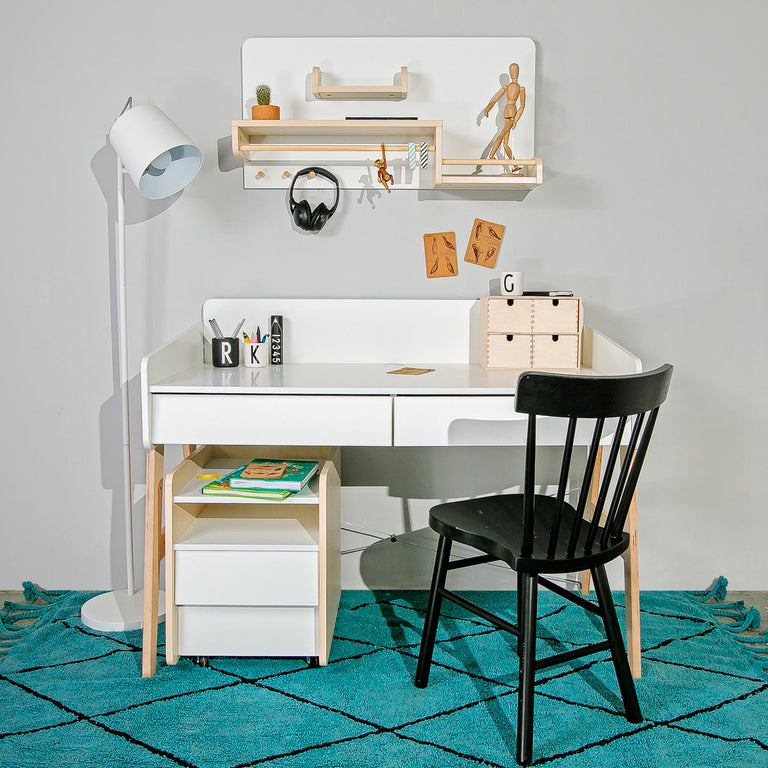 Bureau évolutif Bellamy So Sixty Blanc et bois - vue 6