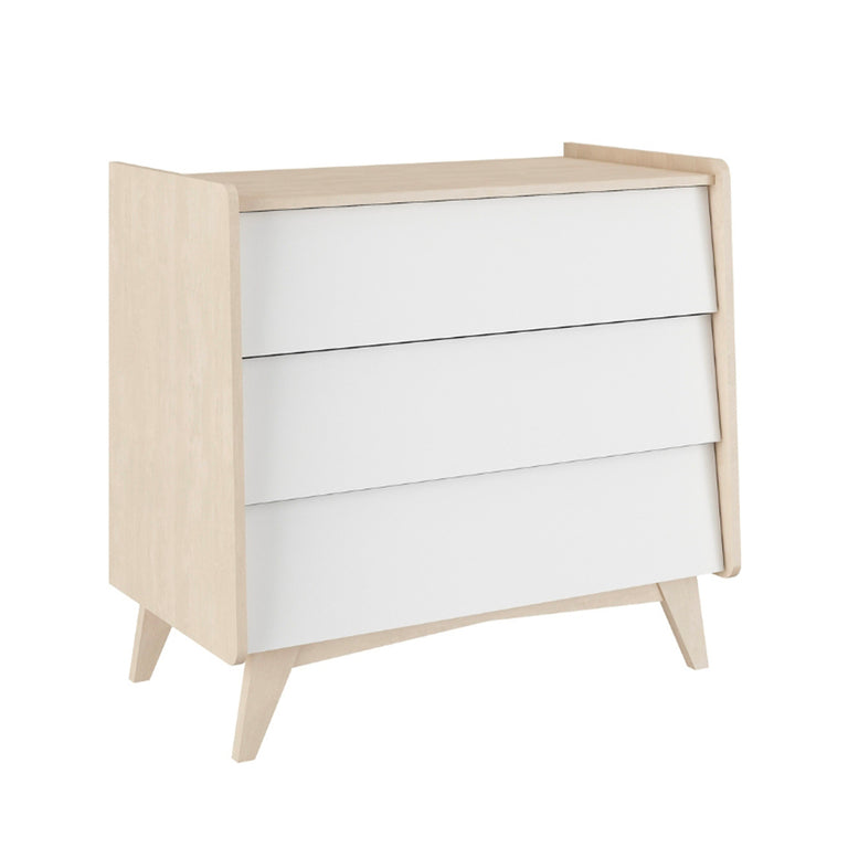 Chambre complète lit évolutif 70x140 commode à langer et armoire 2 portes Bellamy So Sixty Blanc et bois - vue 7