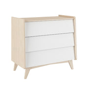 Commode 3 tiroirs Bellamy So Sixty Blanc et bois
