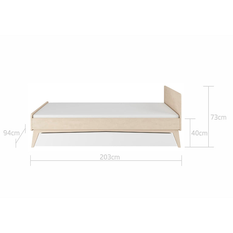 Lit 90x200 sommier inclus Bellamy So Sixty Bois - vue 3