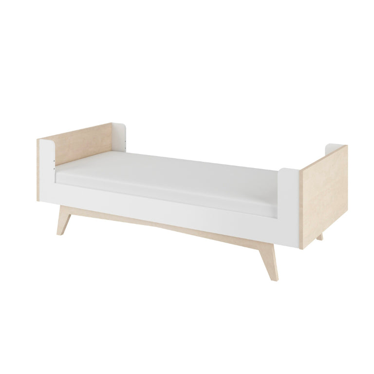 Lit évolutif 70x140 et commode 3 tiroirs Bellamy So Sixty Blanc et bois - vue 4