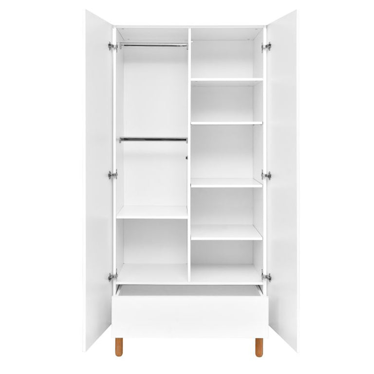 Commode 3 tiroirs et armoire 2 portes Bellamy Toteme Botanic Blanc et bois - vue 4