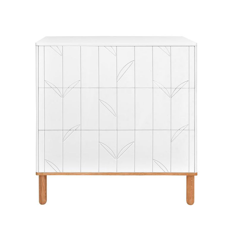 Commode 3 tiroirs Bellamy Toteme Botanic Blanc et bois