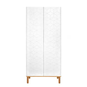 Armoire 2 portes Bellamy Toteme Cube Blanc et bois