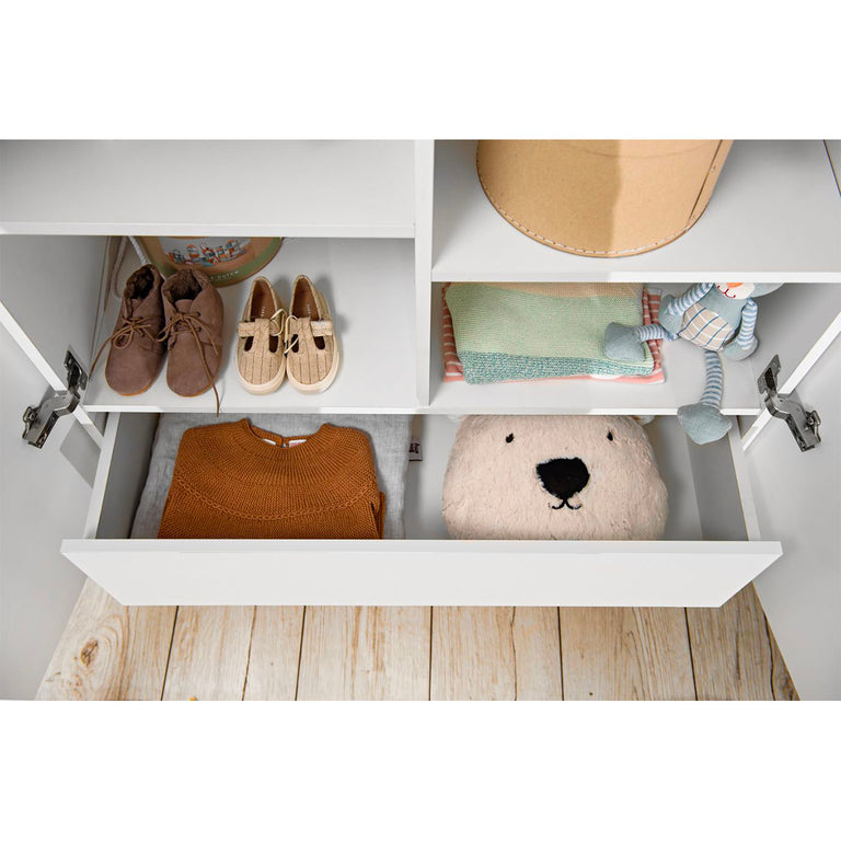 Armoire 2 portes Bellamy Toteme Cube Blanc et bois - vue 4