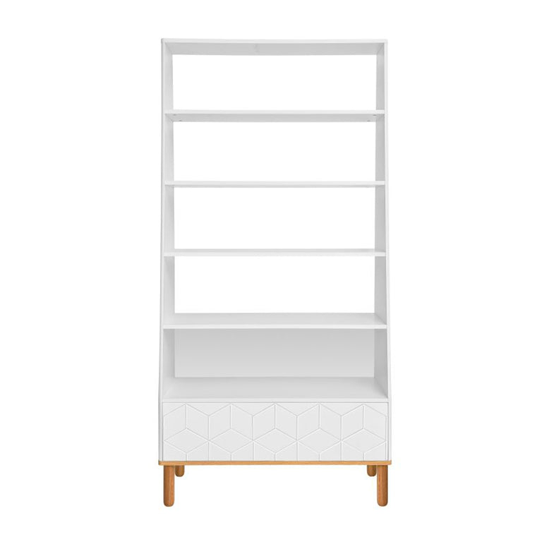 Bibliothèque Bellamy Toteme Cube Blanc et bois - vue 2