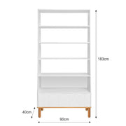 Bibliothèque Bellamy Toteme Cube Blanc et bois