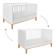 Lit évolutif 70x140 Bellamy Toteme Cube Blanc et bois
