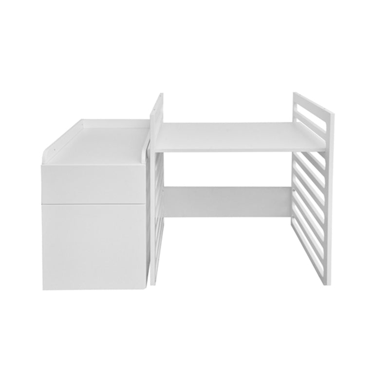 Lit combiné évolutif 70x120 en 70x160 Bellamy UP Blanc et bois - vue 8