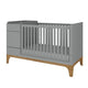 Lit combiné évolutif 70x120 en 70x160 Bellamy UP Gris et bois