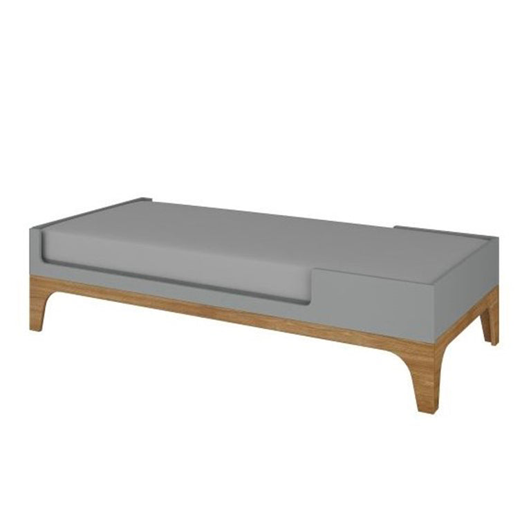 Lit combiné évolutif 70x120 en 70x160 Bellamy UP Gris et bois - vue 3