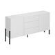 Buffet long 2 portes 3 tiroirs Bérénice Blanc