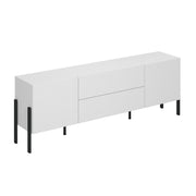 Meuble TV 2 portes 2 tiroirs 200 cm Bérénice Blanc
