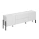 Meuble TV 2 portes 2 tiroirs 200 cm Bérénice Blanc