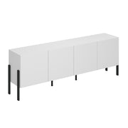 Meuble TV 4 portes 200 cm Bérénice Blanc