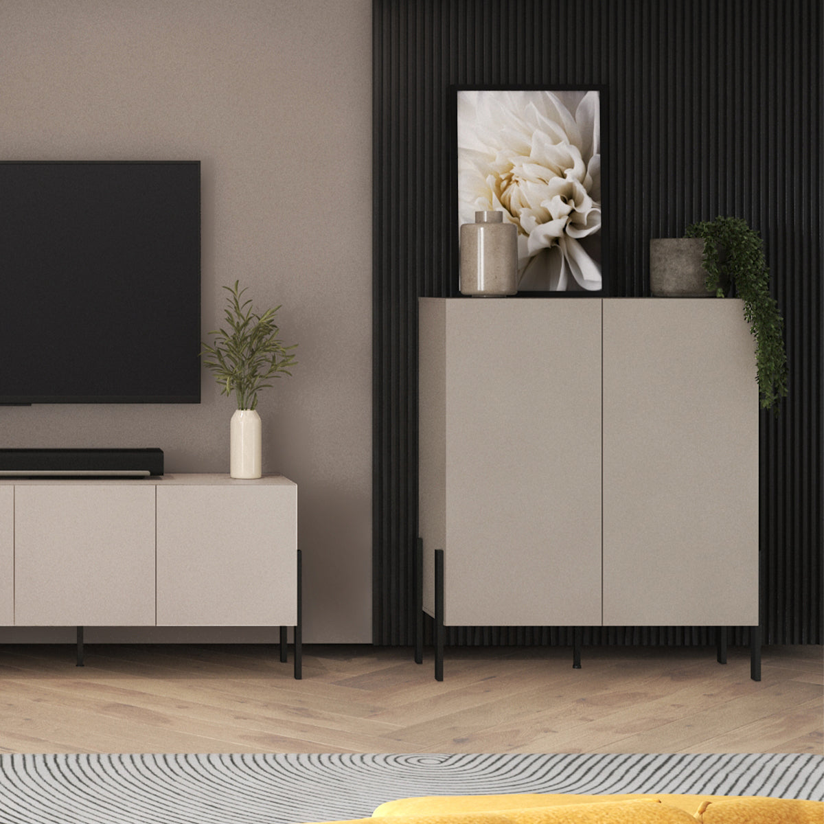Buffet haut 2 portes Bérénice Cachemire - vue 4