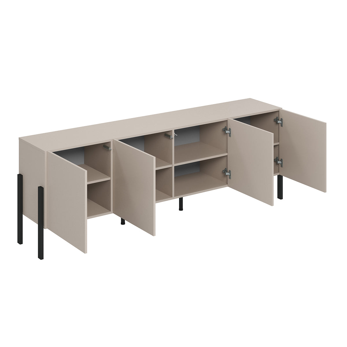 Meuble TV 4 portes 200 cm Bérénice Cachemire - vue 2