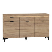 Buffet 3 portes 3 tiroirs LED inclus Ruben Bois