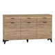Buffet 3 portes 3 tiroirs LED inclus Ruben Bois