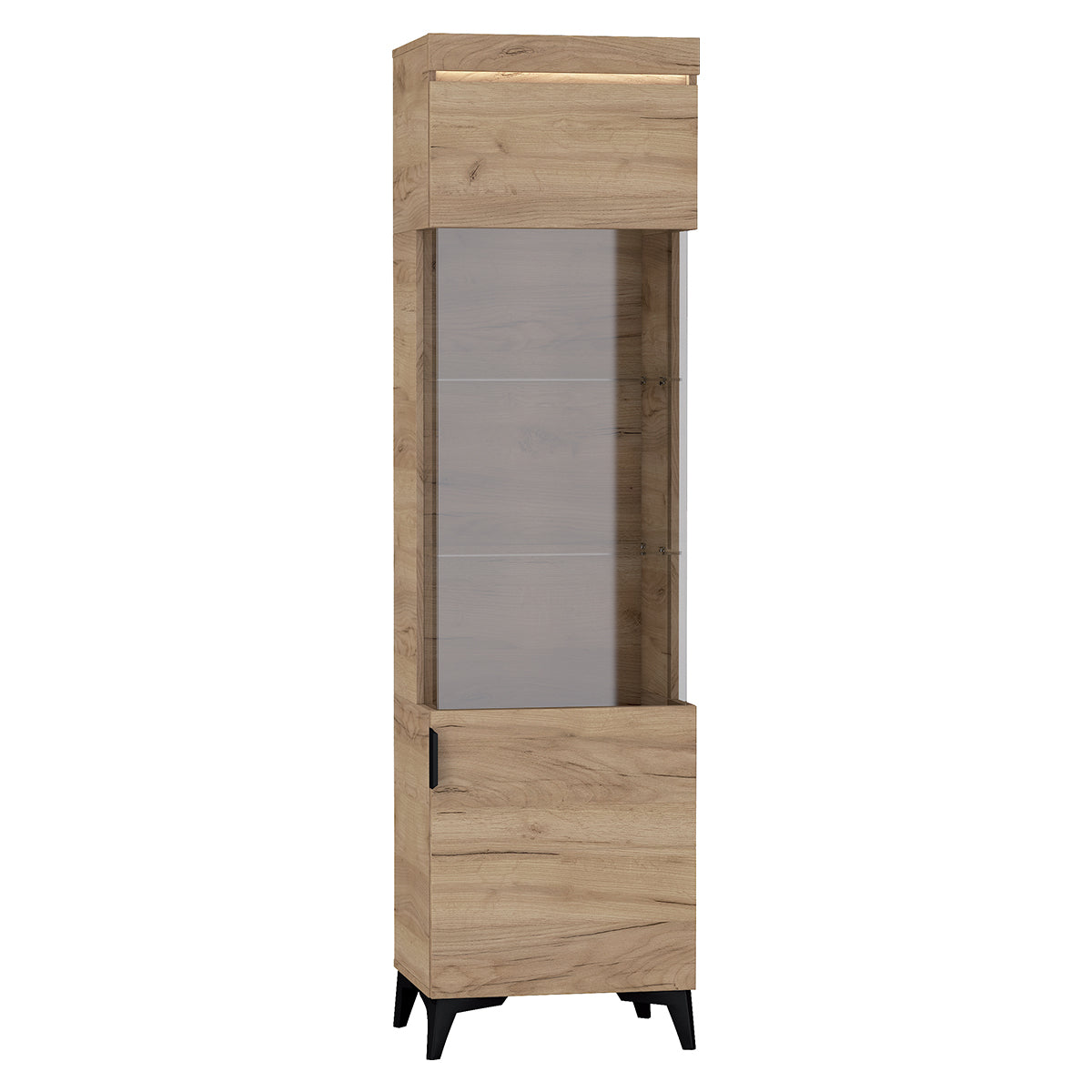 Vitrine 1 porte LED inclus Ruben Bois