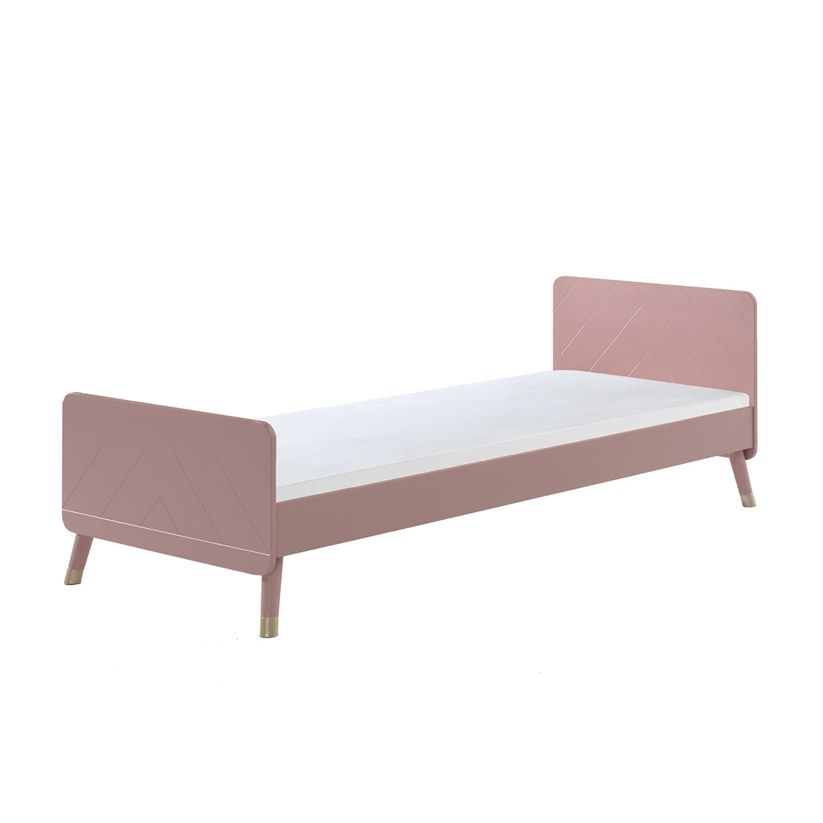 Lit 90x200 Sommier Inclus Vipack Billy - Terra Rose