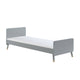 Lit 90x200 Sommier Inclus Vipack Billy - Gris Timeless