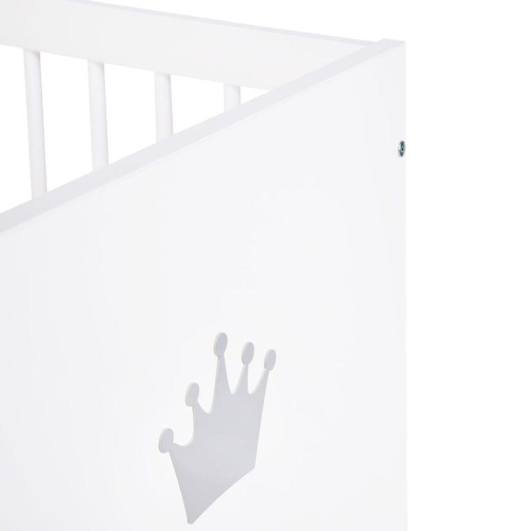 Lit bébé évolutif et Commode à langer LittleSky by Klups Blanka - Blanc - vue 6