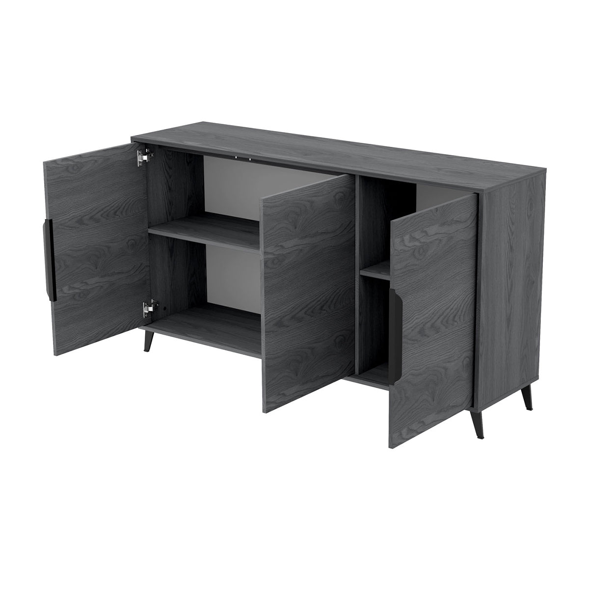 Buffet 3 portes Boris Gris - vue 2