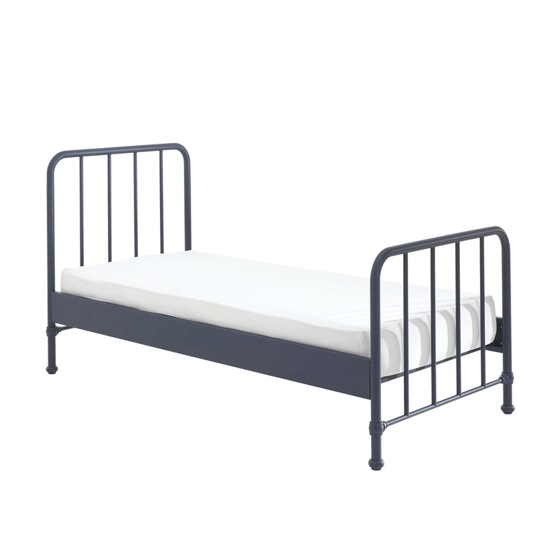 Lit 90x200 sommier inclus Vipack Bronxx Denim mat