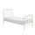 Lit 90x200 sommier inclus Vipack Bronxx Blanc mat