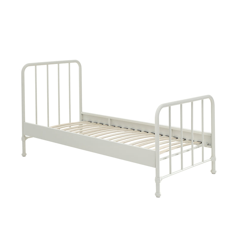 Lit 90x200 sommier inclus Vipack Bronxx Blanc mat - vue 3