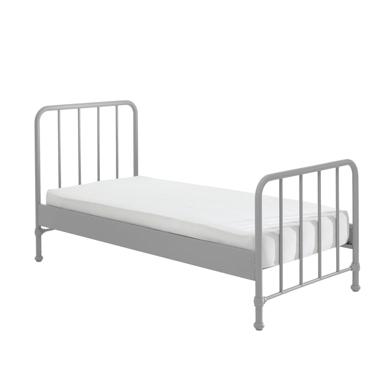 Lit 90x200 sommier inclus Vipack Bronxx Gris mat