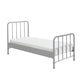 Lit 90x200 sommier inclus Vipack Bronxx Gris mat