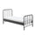 Lit 90x200 sommier inclus Vipack Bronxx Noir mat