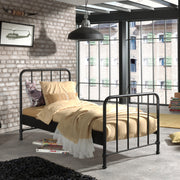 Lit 90x200 sommier inclus Vipack Bronxx Noir mat - vue 2