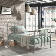 Lit 90x200 sommier inclus Vipack Bronxx Vert olive mat - vue 2