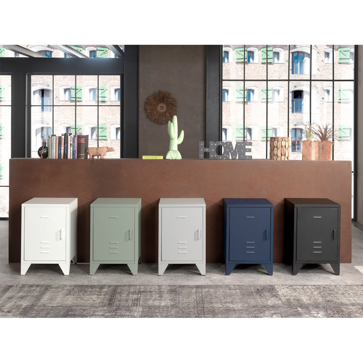 Chevet 1 porte Vipack Bronxx Blanc mat - vue 4