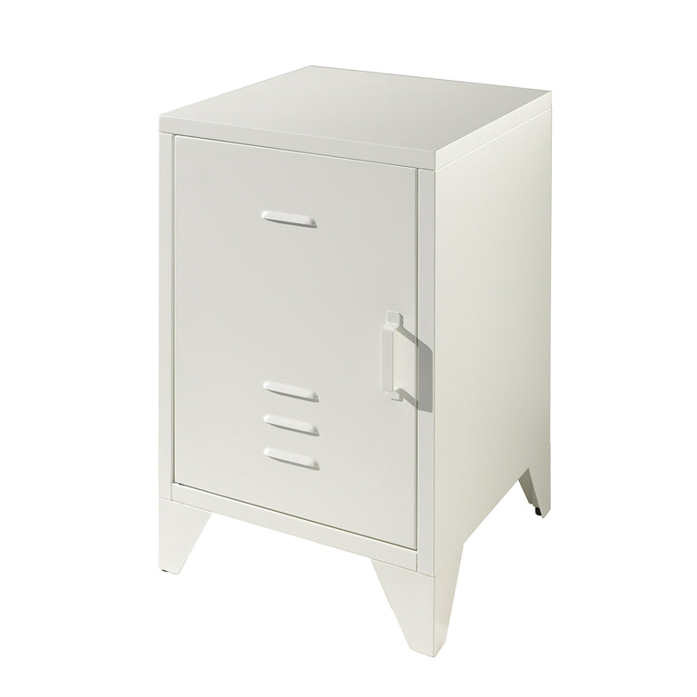 Chevet 1 porte Vipack Bronxx Blanc mat