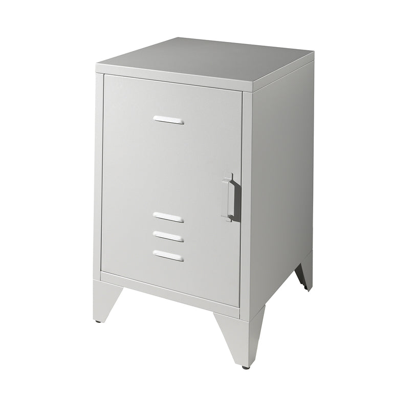 Chevet 1 porte Vipack Bronxx Gris mat