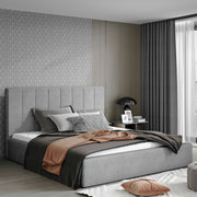 Lit coffre 180x200 sommier inclus Brook Gris - vue 3