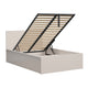 Lit coffre 120x200 sommier inclus Edwin Cachemire