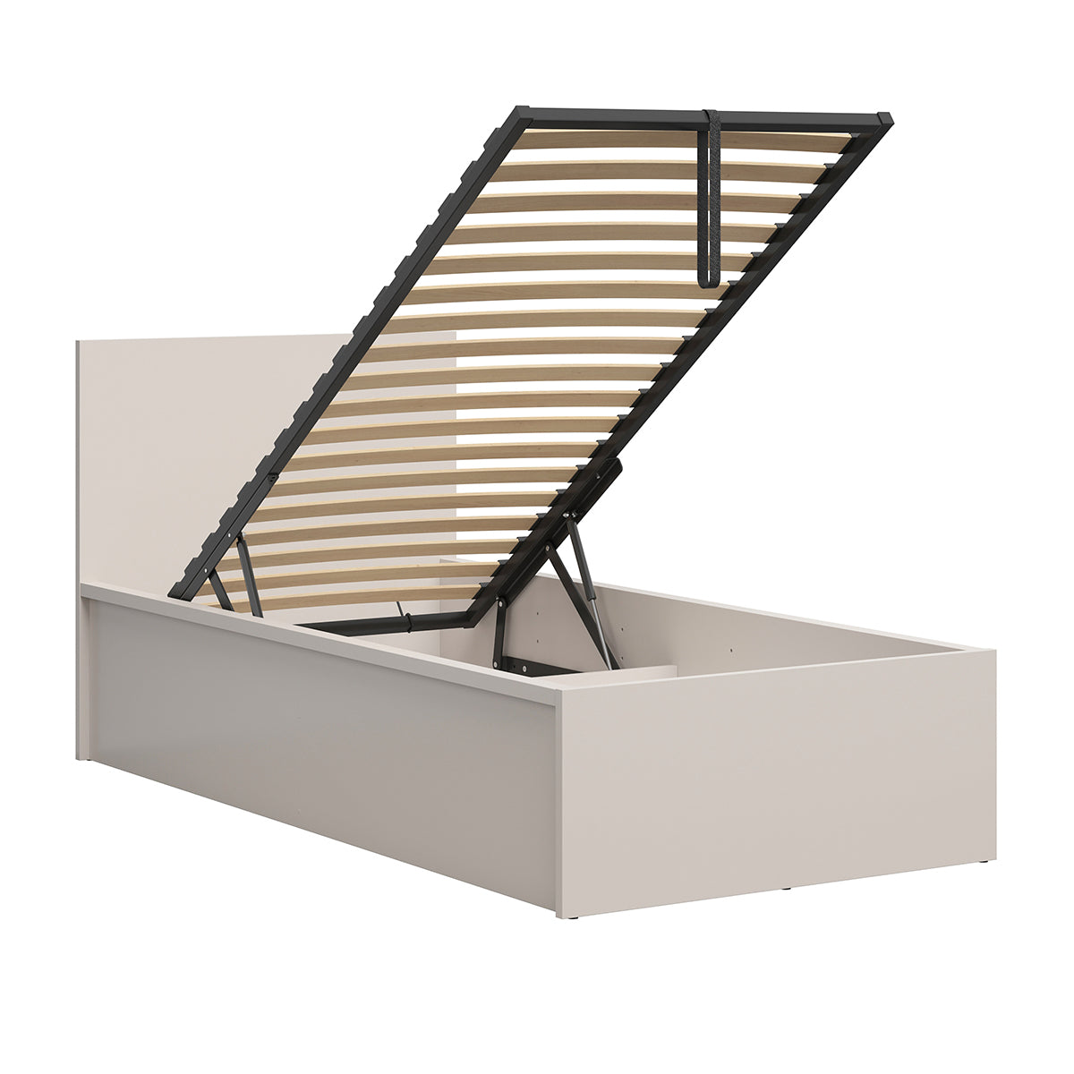 Lit coffre 90x200 sommier inclus Edwin Cachemire
