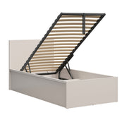 Lit coffre 90x200 sommier inclus Edwin Cachemire