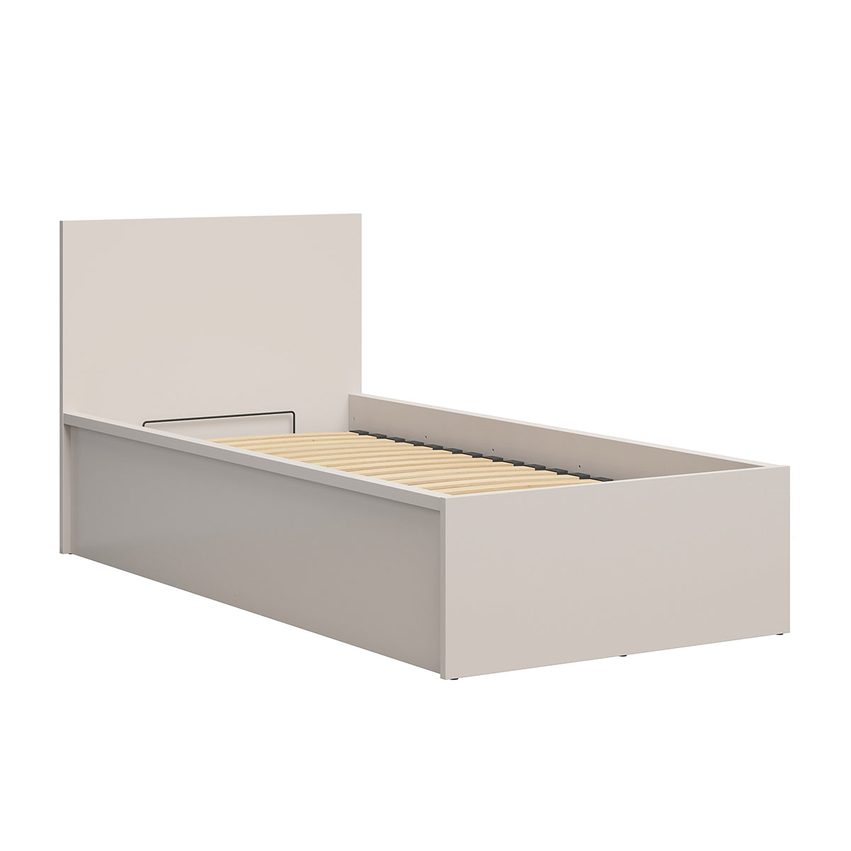 Lit coffre 90x200 sommier inclus Edwin Cachemire - vue 3