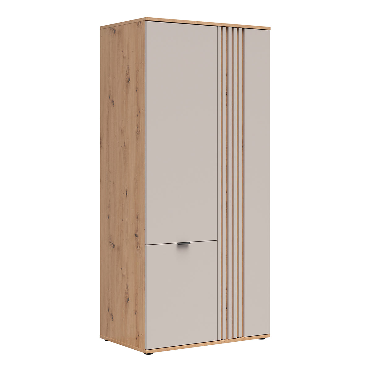 Armoire 3 portes Ezra Cachemire et Bois
