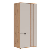 Armoire 3 portes Ezra Cachemire et Bois