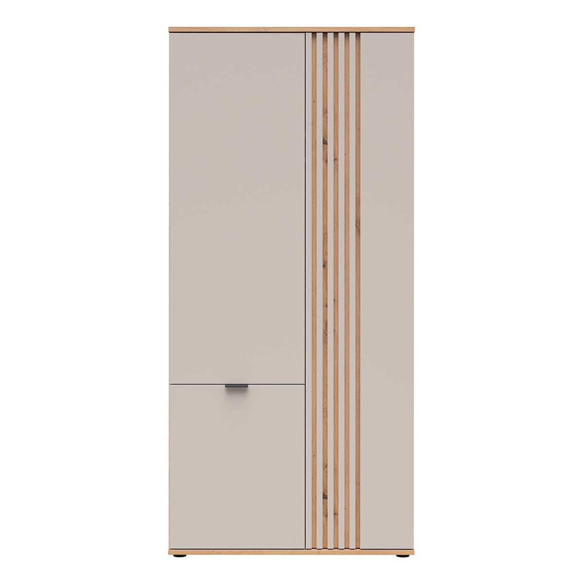 Armoire 3 portes Ezra Cachemire et Bois - vue 2