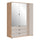 Armoire 3 portes 3 tiroirs Ezra Cachemire et Bois