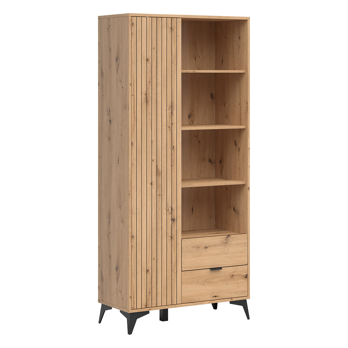 Bibliothèque 2 tiroirs 1 porte Mao Bois