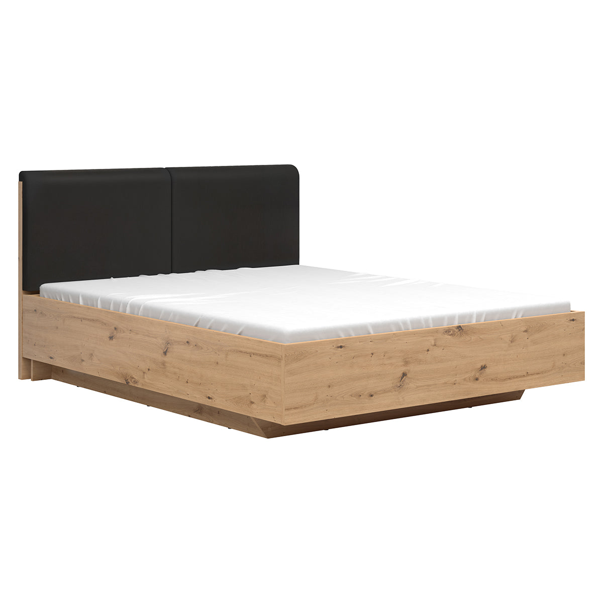 Lit coffre 160x200 sommier inclus Mao Bois - vue 4